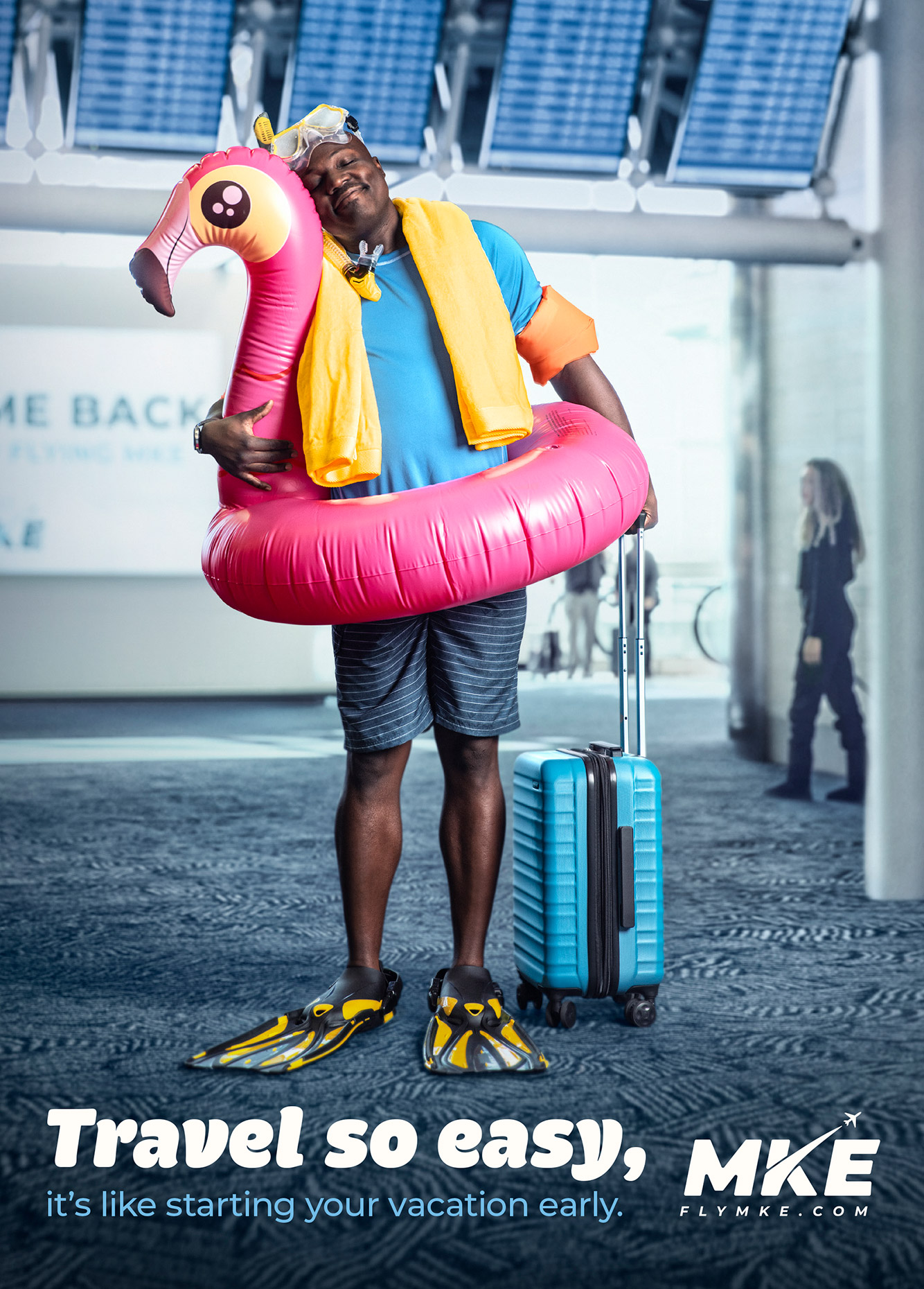 Ad Campaign Airport Snorkel guy