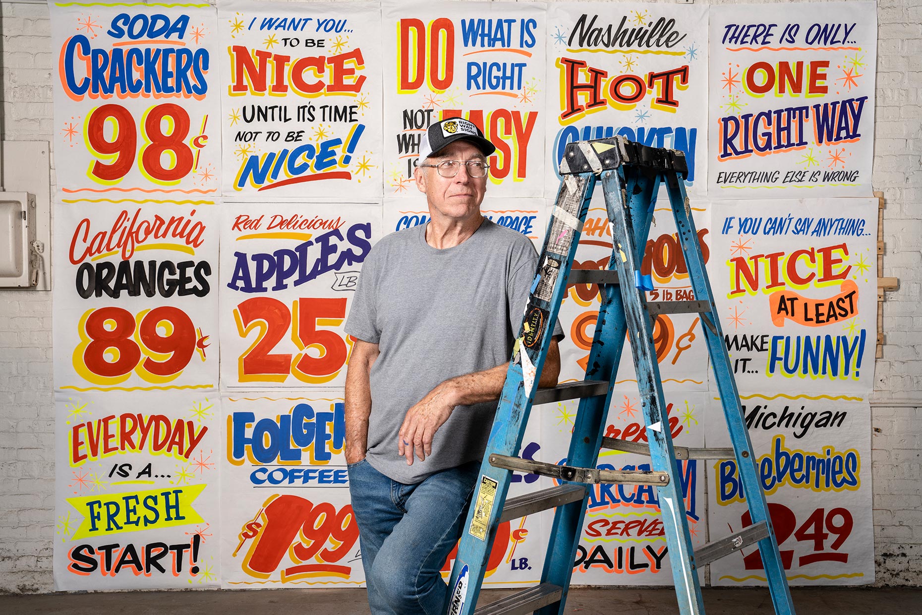 commercial photographer Ches Perry - sign painter - Right Way Signs