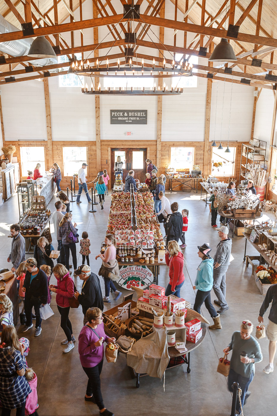 Peck and Bushel Organic Orchard and Barn in Colgate, Wisconsin, September 2018
